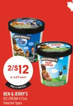 Shoppers Drug Mart BEN & JERRY'S Ice Cream offer
