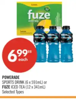 Shoppers Drug Mart POWERADE SPORTS DRINK (6 x 591mL) or FUZE ICED TEA (12 x 341mL) offer
