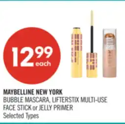 Shoppers Drug Mart MAYBELLINE NEW YORK BUBBLE MASCARA, LIFTERSTIX MULTI-USE FACE STICK or JELLY PRIMER offer
