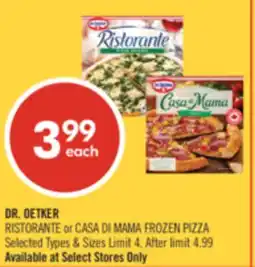 Shoppers Drug Mart DR. OETKER RISTORANTE or CASA DI MAMA FROZEN PIZZA offer