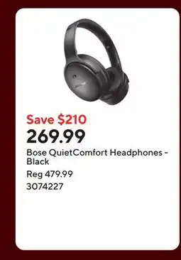 Staples Bose QuietComfort Headphones - Black offer