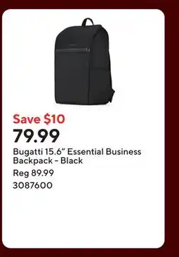 Staples Bugatti 15.6 Essential Business Backpack - Black offer