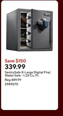 Staples SentrySafe X-Large Digital Fire/Water Safe - 1.23 Cu. Ft offer