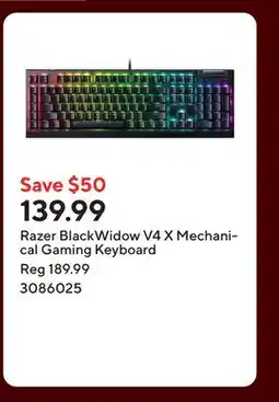 Staples Razer BlackWidow V4 X Mechanical Gaming Keyboard offer