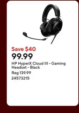 Staples HP HyperX Cloud III - Gaming Headset - Black offer