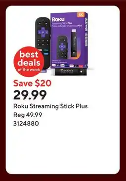 Staples Roku Streaming Stick Plus offer