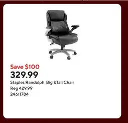Staples Staples Randolph Big &Tall Chair offer