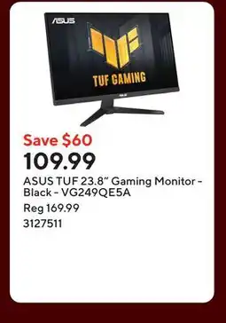 Staples ASUS TUF 23.8 Gaming Monitor - Black - VG249QE5A offer