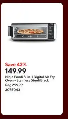 Staples Ninja Foodi 8-in-1 Digital Air Fry Oven - Stainless Steel/Black offer