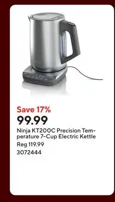 Staples Ninja KT200C Precision Temperature 7-Cup Electric Kettle offer