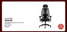 Staples Gry Mattr+ergoCentric sCentric Task Chair Black offer