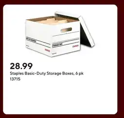 Staples Staples Basic-Duty Storage Boxes, 6 pk offer