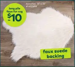 Giant Tiger long pile faux fur rug offer