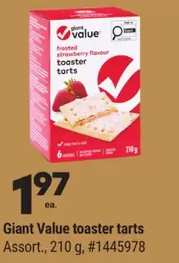 Giant Tiger Giant Value toaster tarts offer
