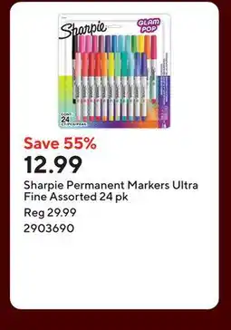 Staples Sharpie Permanent Markers Ultra Fine Assorted 24 pk offer