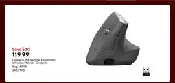 Staples Logitech MX Vertical Ergonomic Wireless Mouse - Graphite offer