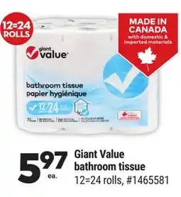 Giant Tiger Giant Value bathroom tissue offer