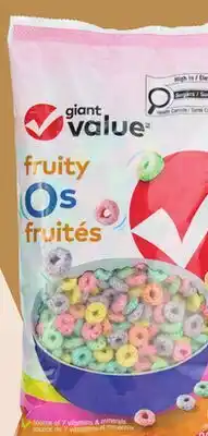 Giant Tiger Great Value Cereal offer