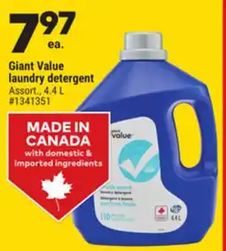 Giant Tiger Giant Value laundry detergent offer