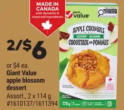 Giant Tiger Giant Value apple blossom dessert offer