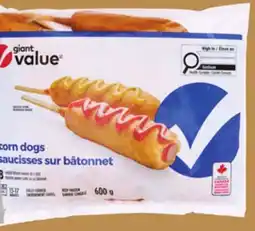 Giant Tiger Giant Value frozen corn dogs, panzerotti, pizza bites or egg rolls offer