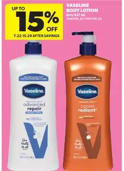 Real Canadian Superstore VASELINE BODY LOTION, 600/947 ML offer