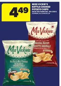 Real Canadian Superstore MISS VICKIE'S KETTLE COOKED POTATO CHIPS, 190-200 G offer