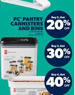 Real Canadian Superstore PC PANTRY CANNISTERS AND BINS offer