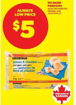 Real Canadian Superstore NO NAME PEROGIES, 2 KG offer