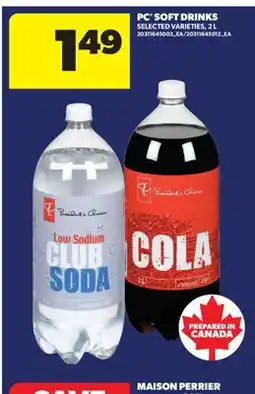 Real Canadian Superstore PC SOFT DRINKS, 2 L offer