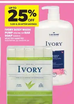 Real Canadian Superstore IVORY BODY WASH PUMP, 1035 ML OR BAR SOAP, 10X90 G offer