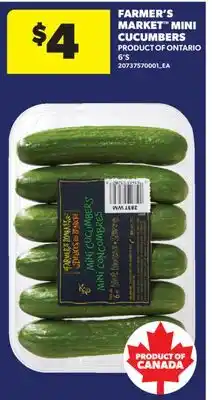 Real Canadian Superstore FARMER'S MARKET MINI CUCUMBERS, 6'S offer