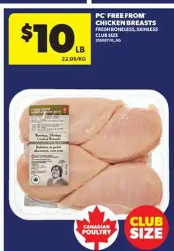 Real Canadian Superstore PC FREE FROM CHICKEN BREASTS offer
