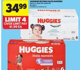 Real Canadian Superstore HUGGIES ECONO PACK DIAPERS, SIZE N - 7, 60-208'S offer