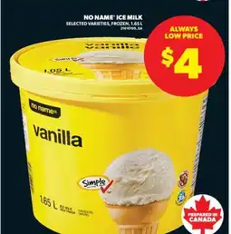 Real Canadian Superstore NO NAME ICE MILK, 1.65 L offer