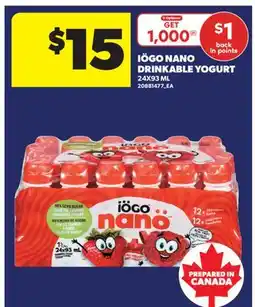 Real Canadian Superstore IÖGO NANO DRINKABLE YOGURT offer