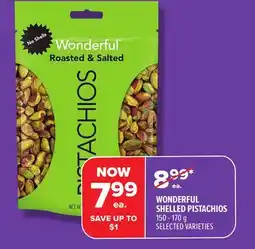 Metro WONDERFUL SHELLED PISTACHIOS offer