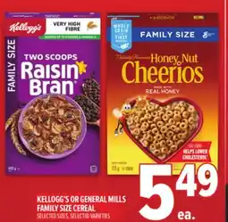 Metro KELLOGG'S OR GENERAL MILLS FAMILY SIZE CEREAL offer