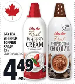 Metro GAY LEA WHIPPED TOPPING SPRAY offer
