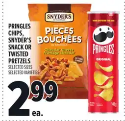 Metro PRINGLES CHIPS, SNYDER'S SNACK OR TWISTED PRETZELS offer