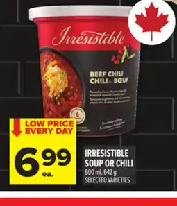 Metro IRRESISTIBLE SOUP OR CHILI offer