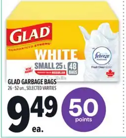 Metro GLAD GARBAGE BAGS offer