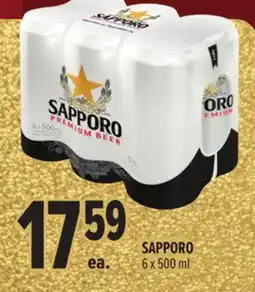 Metro SAPPORO 6 X 500 ML offer