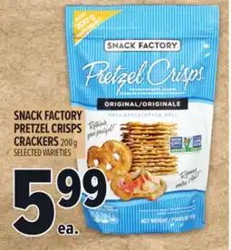 Metro SNACK FACTORY PRETZEL CRISPS CRACKERS offer