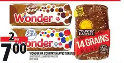 Metro WONDER OR COUNTRY HARVEST BREADS offer