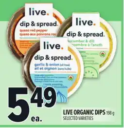 Metro LIVE ORGANIC DIPS offer