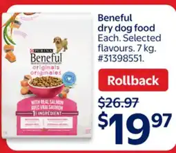 Walmart Beneful dry dog food offer
