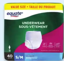 Walmart Equate incontinence underwear value pack offer