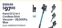 Walmart Panni S1 3-in-1 Cordless Stick Vacuum – 28,000Pa, Blue offer