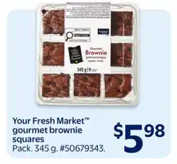 Walmart Your Fresh Market gourmet brownie squares offer